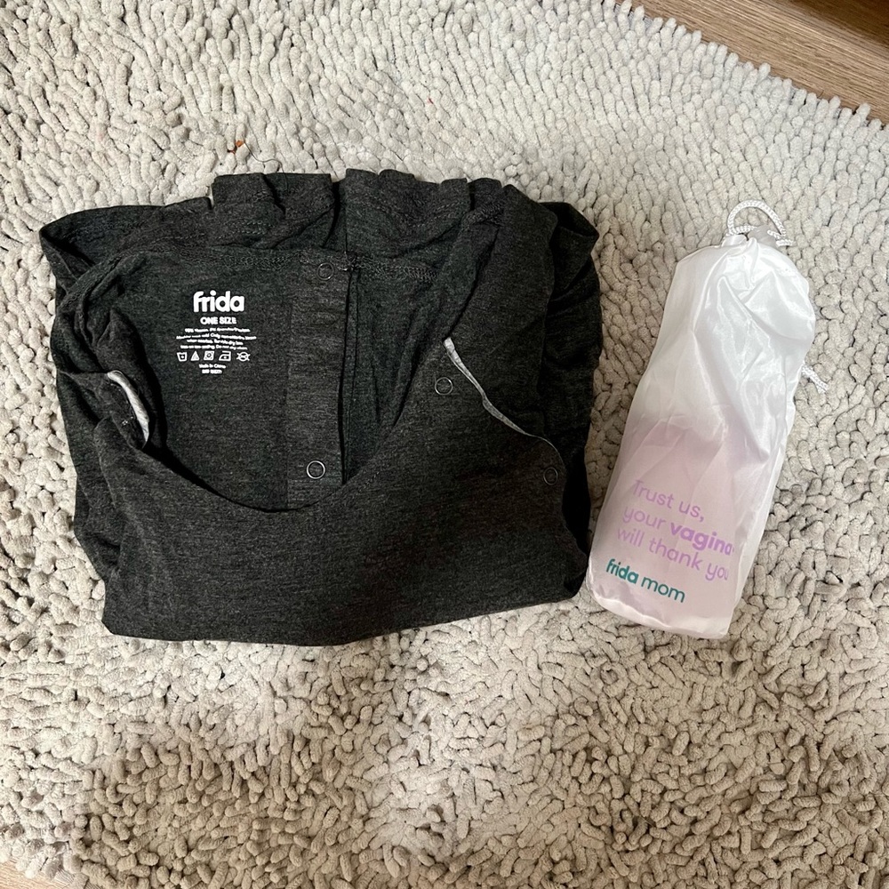 Frida Mom Labor Delivery Postpartum Delivery Nursing Gown Peri Bottle Lot